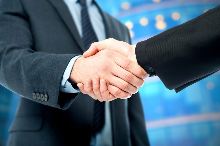 Business handshake, the deal Is finalized